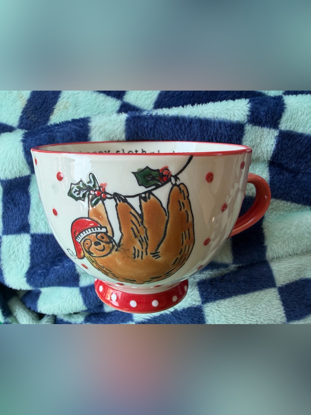 Sloth Christmas holidays coffee mug